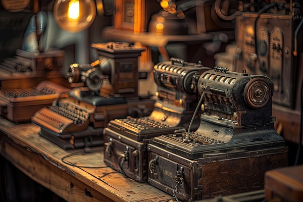 Antique Machines Glow J9P4N2 45 by Abstract Rebellion