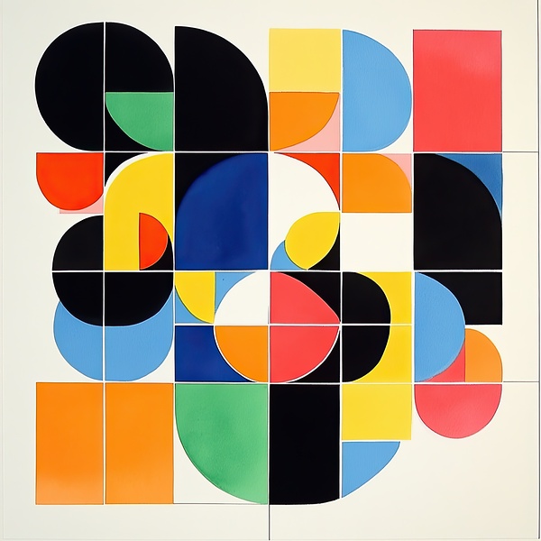 Chromatic Grid Interplay 5H2N9Z 60 Print