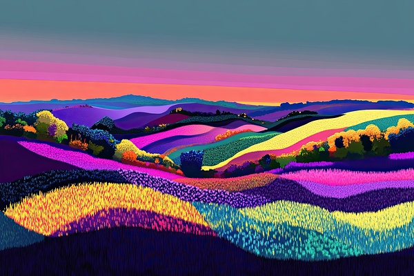 Chromatic Hills At Dusk 2P9H7D 57 by Abstract Rebellion
