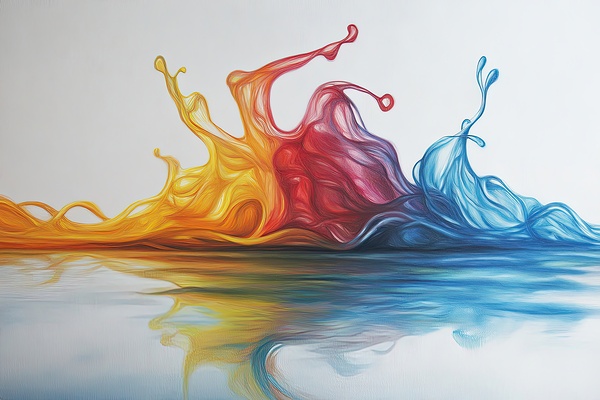 Chromatic Dance of Fluids Y92H7N 45 Print