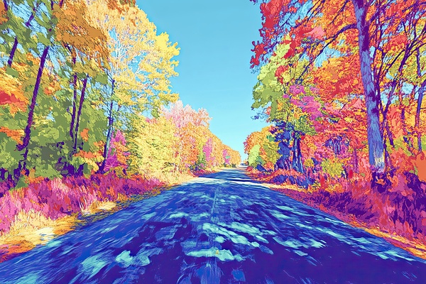Autumn Road Refracted ZX98HJ 47 by Abstract Rebellion