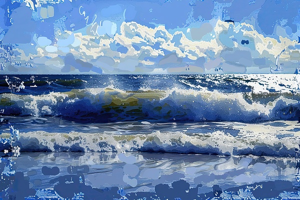 Azure Waves Crashing H29PN 45 by Abstract Rebellion