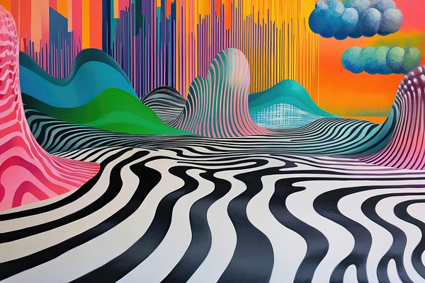 Chromatic Ripples V92H7N 64 by Abstract Rebellion