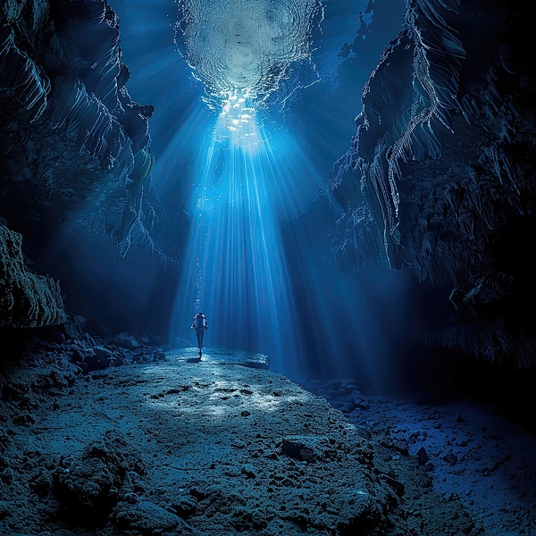 Azure Abyss Descent H9P4N2 69 by Abstract Rebellion