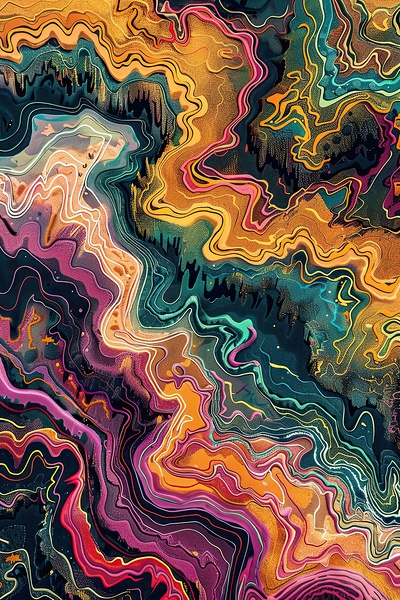 Chromatic Currents ZX987N 60 Print