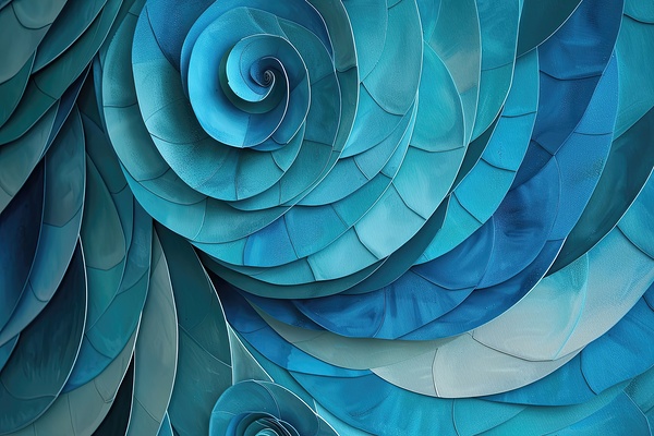 Azure Whirlpool Depth H3N9P2 55 by Abstract Rebellion