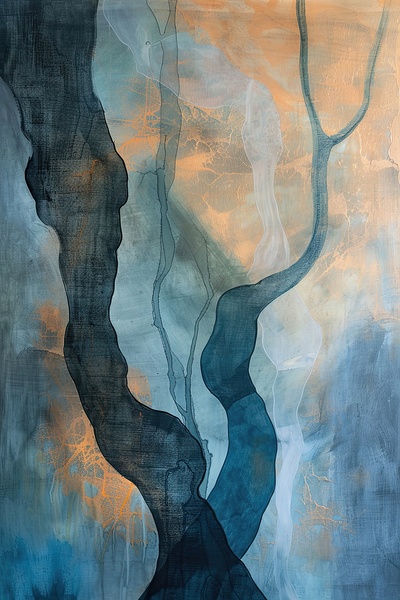 Azure Depths Flowing 7H9N2P 58 by Abstract Rebellion