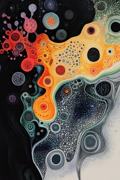 Cosmic Cellular Bloom H3N2P9 57 by Abstract Rebellion