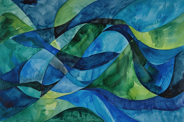 Azure Currents Intertwined 5H2N9Z 52 by Abstract Rebellion
