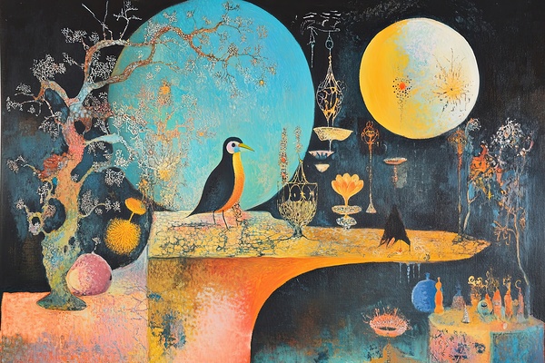 Celestial Bird Reverie 9H2N3Z 58 Print