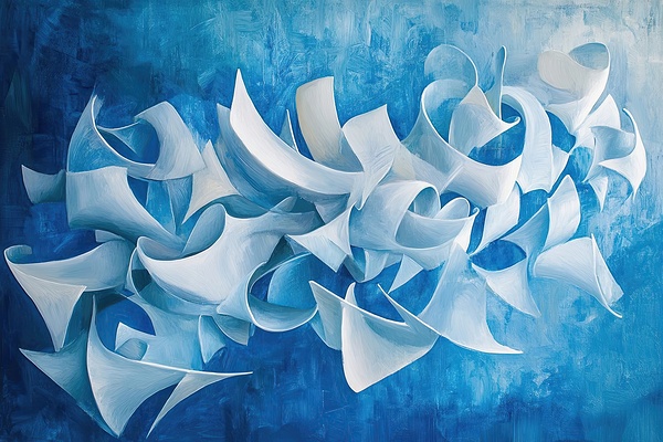 Azure Dance of Forms H2N9P2 52 by Abstract Rebellion