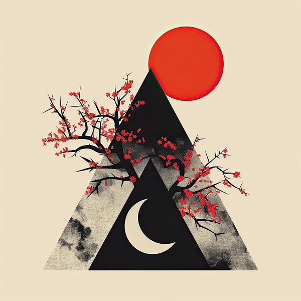 Celestial Bloom Triangle 7H3N2Z 55 Print