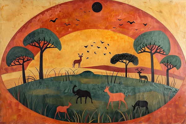 African Sunset Symphony 8294H 47 by Abstract Rebellion