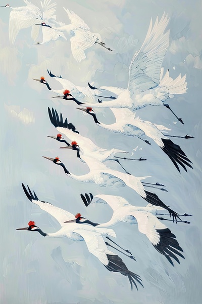 Ascendancy Of Cranes 7H3N2D 45 by Abstract Rebellion