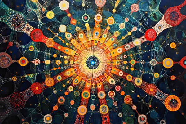 Cosmic Bloom Network H7P9N2 55 by Abstract Rebellion
