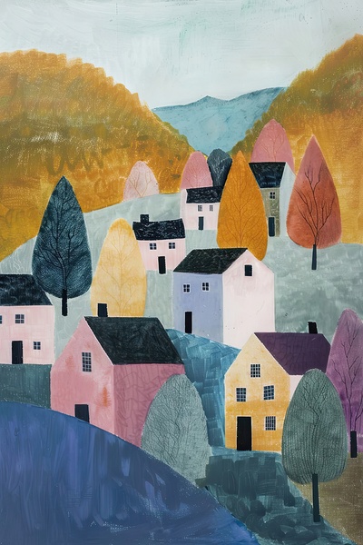 Autumnal Village 7H29P4 48 by Abstract Rebellion
