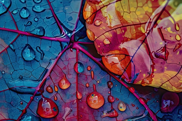 Chromatic Leaf Study H2N9J2 65 Print