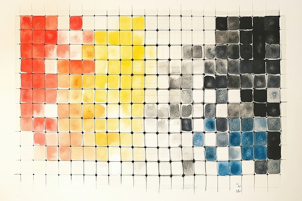 Chromatic Grid Study 28H9N 47 by Abstract Rebellion