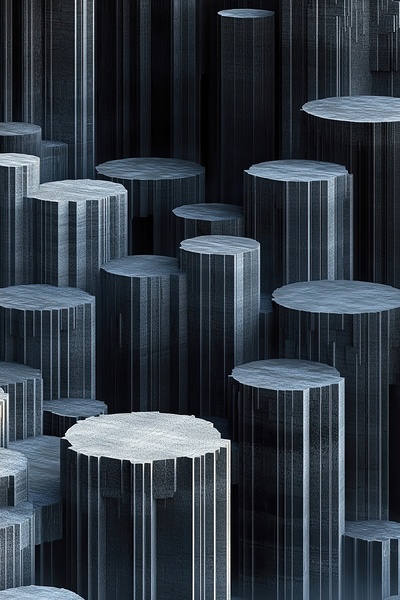 Basalt Columns BW 7H3N9 48 by Abstract Rebellion
