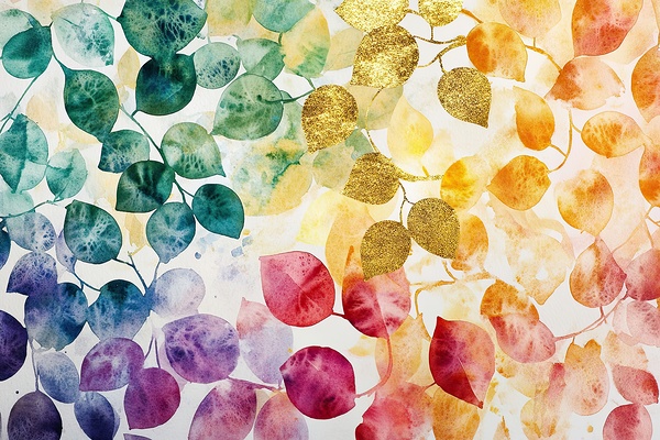 Chromatic Leaf Symphony 2P9H7N 58 Print