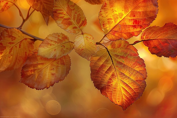 Autumn Leaves Glowing Y59H7N 45 Print