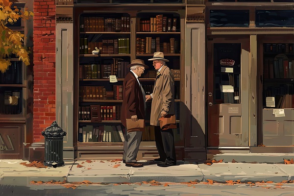 Autumnal Bookstore Encounter 7H29P4 45 by Abstract Rebellion