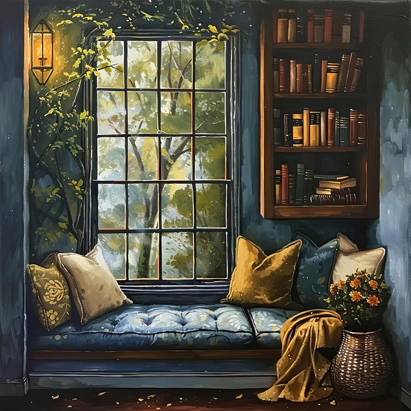 Autumn Window Reading Nook H9P4NZ 45 by Abstract Rebellion