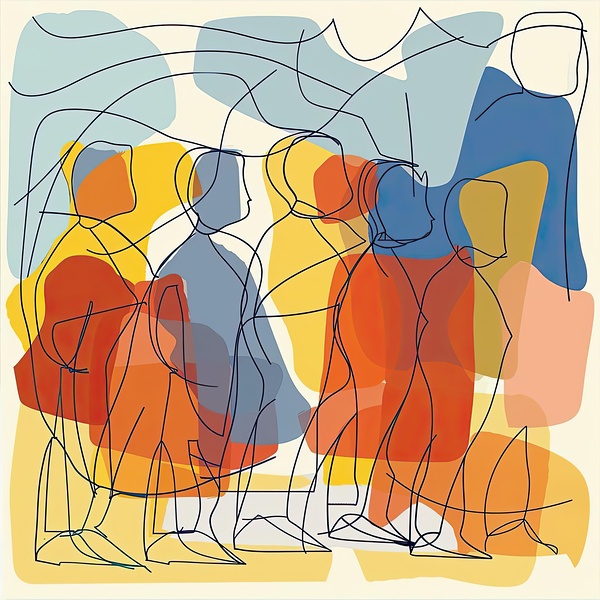 Chromatic Procession H2N9P4 55 Print