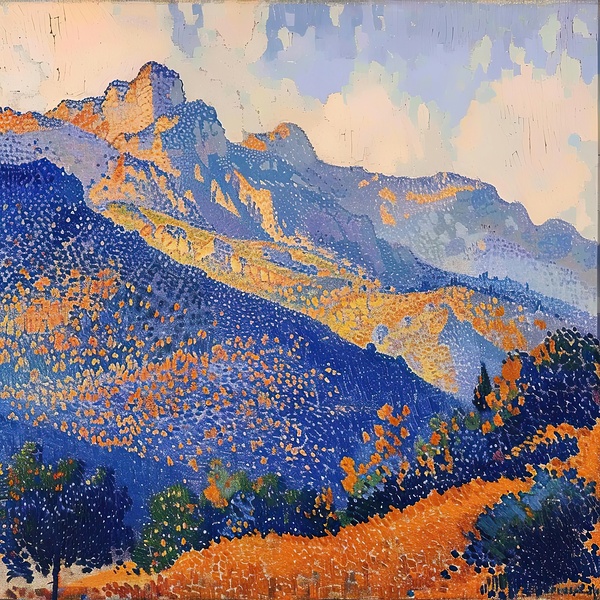 Azure Mountain Glow H2N3P9 48 by Abstract Rebellion
