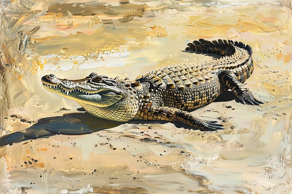 Basking Crocodile 7H3N2P 48 by Abstract Rebellion