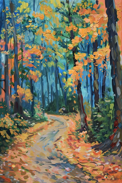 Autumn Forest Path H2N9P4 51 by Abstract Rebellion