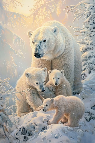 Arctic Family Portrait 7H29P4 45 by Abstract Rebellion