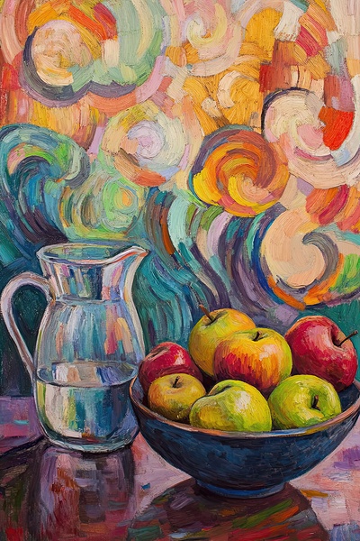 Apples and Swirls H29N5Z 55 Print