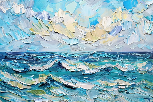 Azure Waves Dance H9P4N2 51 by Abstract Rebellion
