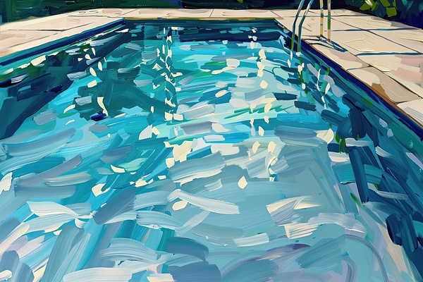 Azure Reflections Poolside 7H3N2B 55 by Abstract Rebellion