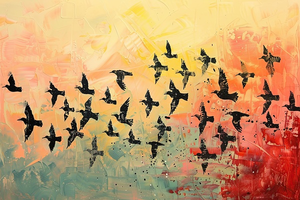 Ascent of Ravens 7P3H9N 57 Print