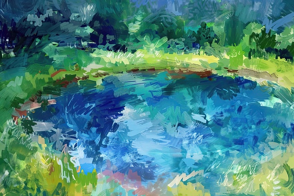 Azure Reflections NZ92D3 50 by Abstract Rebellion