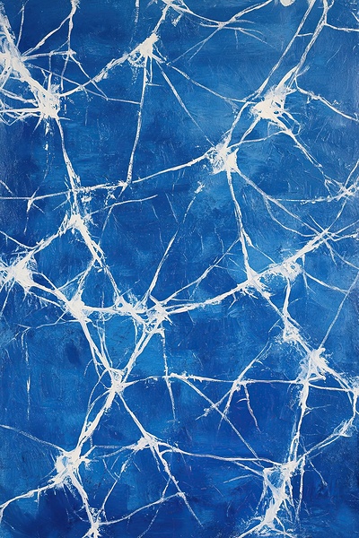 Azure Fracture Lines H2N9P4 55 by Abstract Rebellion
