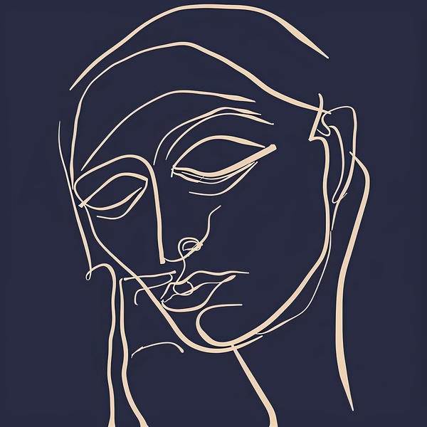 Contemplation In Indigo 79B2D 47 by Abstract Rebellion