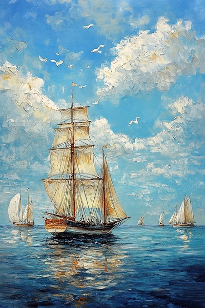 Azure Regatta Daybreak H2N9P2 50 Print