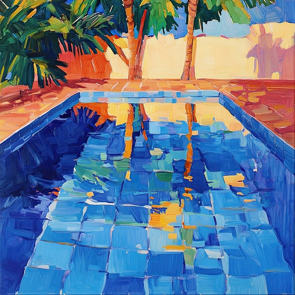 Azure Reflections Poolside 74K2N 55 Print