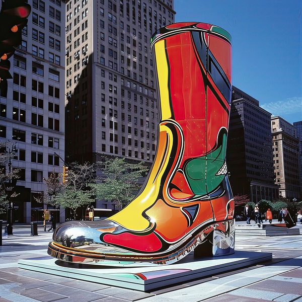 Colossal Boot Sculpture 7H29P4 48 by Abstract Rebellion