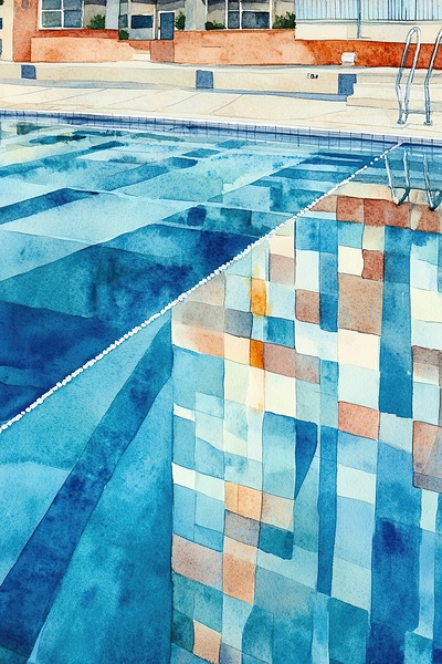 Azure Reflections Poolside 7H3N2P 65 by Abstract Rebellion
