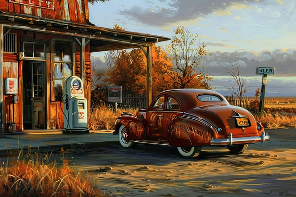 Autumn Roadside Stop 92HJ8D 66 by Abstract Rebellion