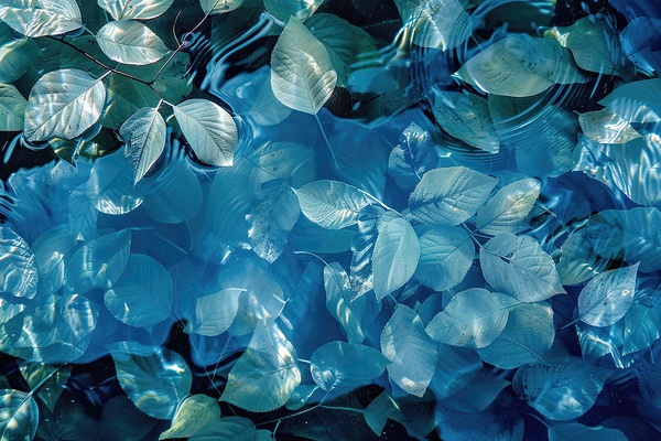 Azure Leaf Drift 2H9N3Z 45 by Abstract Rebellion
