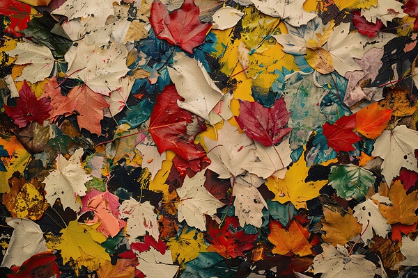 Autumn Leaves Tableau H2N3P9 47 by Abstract Rebellion