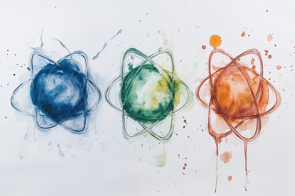 Atomic Triptych JH92N3 47 by Abstract Rebellion