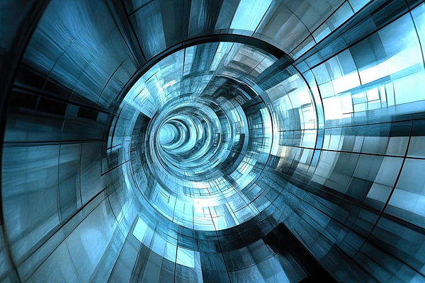 Azure Vortex Passage 7P3H9N 62 by Abstract Rebellion