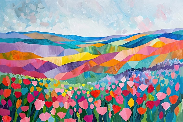 Chromatic Hills Bloom 78HNP2 55 Print