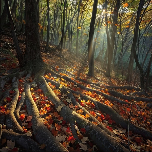 Autumn Roots Sunlight H42P9Z 68 by Abstract Rebellion